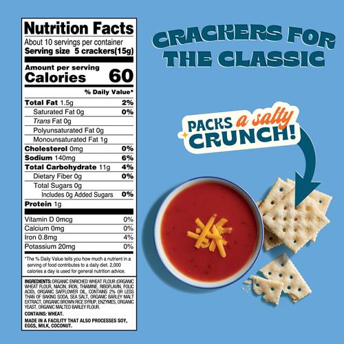Back To Nature - Organic Saltine Crackers - Real Ingredients Like Wheat Flour & Sea Salt - Non-Gmo - 5.5 Ounce
