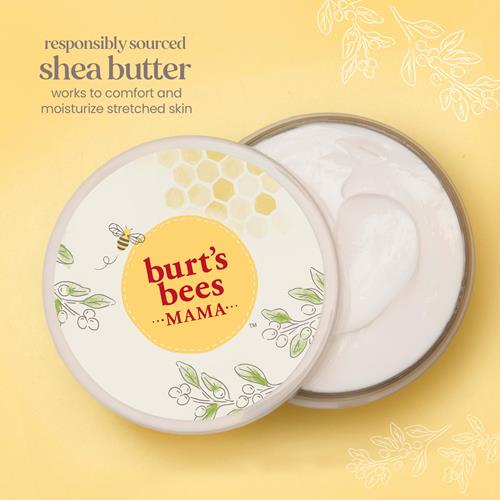 Burts Bees Mama Belly Butter Stretch Mark Cream For Pregnancy Massages Body & Reduces Scar Appearance, Prenatal & Postnatal Tummy Skin Care, Shea Butter & Vitamin E Rich Formula, 6.5 Oz Tub - Pac