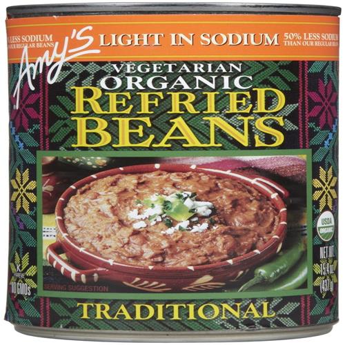 Amys Beans Refried Traditional Low Sodium Organic, 15.4 Ounce
