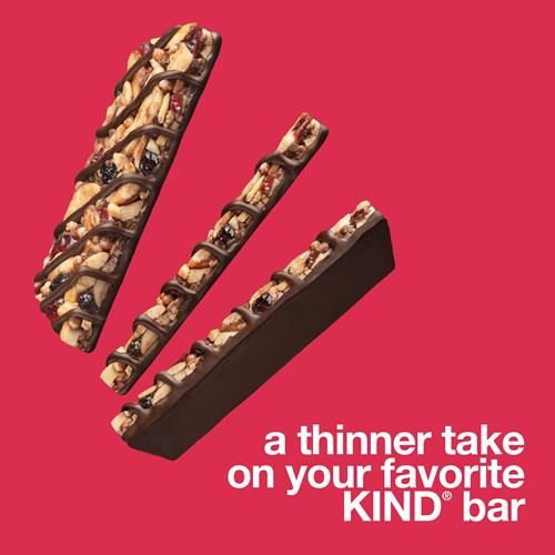 Kind Thins Dark Chocolate Cherry Chashew Bars, Gluten Free, 5G Sugar, 0.74 Oz Bars, 10 Count