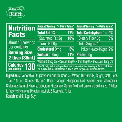 Hidden Valley Original Ranch Condiment And Dressing, Easy Squeeze Bottle, 16 Fl Oz (Package May Vary)