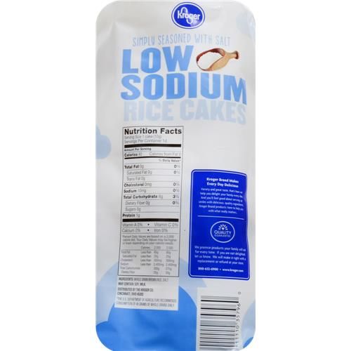 Kroger Low Sodium Rice Cakes Bag 4.9 oz