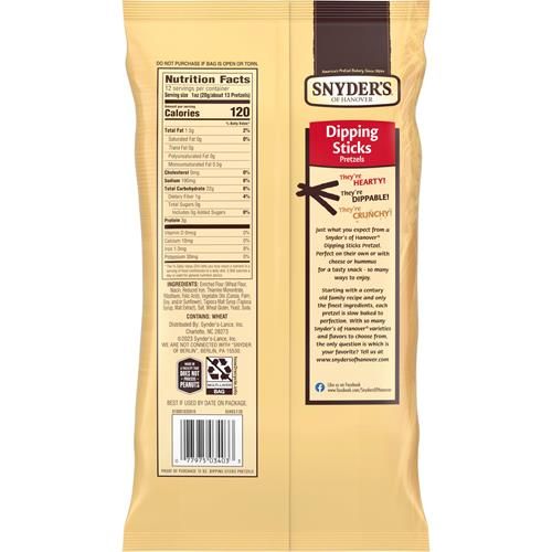 Snyders Of Hanover, Pretzel Dipping Sticks, 12 Oz Bag