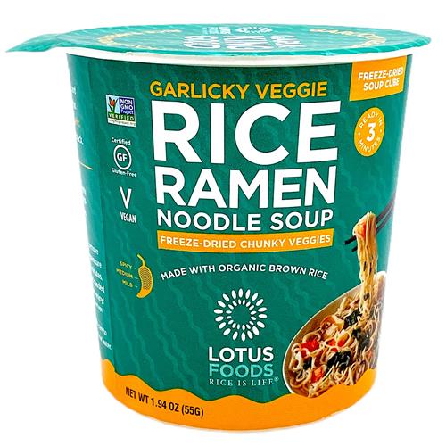 Lotus Foods Garlicky Veggie Rice Ramen Soup Cup, 1.94 Oz
