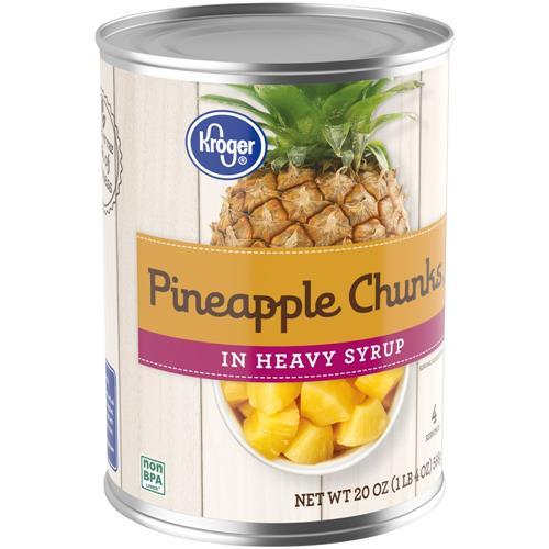 Kroger Canned Pineapple Chunks in Heavy Syrup 20 oz