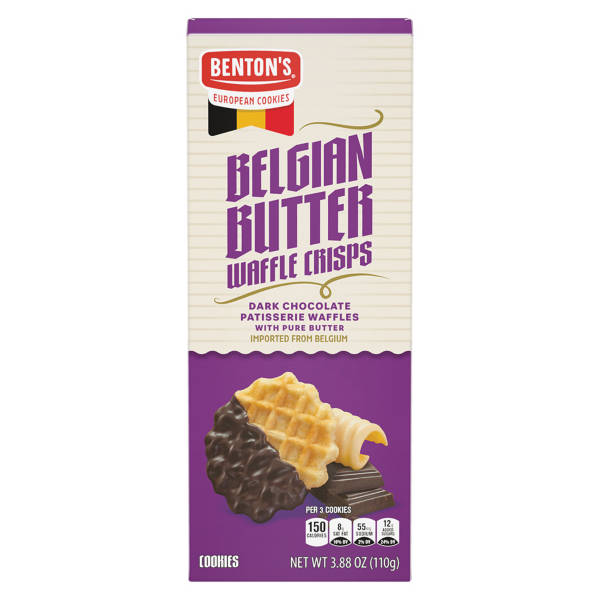 Benton's Belgian Dark Chocolate Butter Waffle Crisp Cookies, 3.88 oz