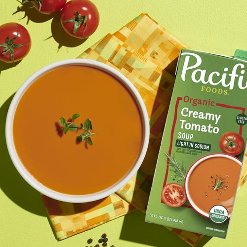 Pacific Foods Organic Creamy Light In Sodium Tomato Soup, 32 Oz Carton