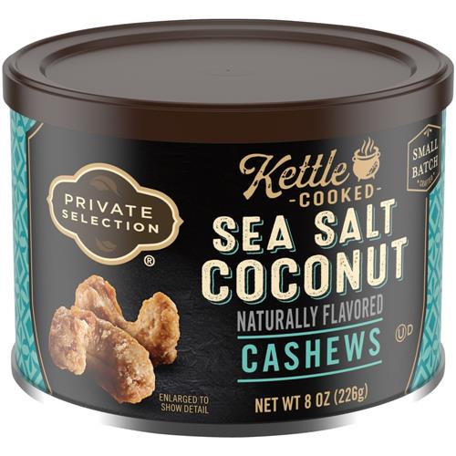 Private Selection Kettle Cooked Sea Salted Coconut Cashews 8 oz