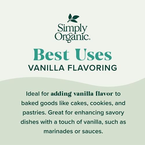 Simply Organic Non-Alcoholic Vanilla Flavoring, Madagascar | Certified Organic | Gluten Free | Kosher Certified | 2-Ounce Glass Bottle
