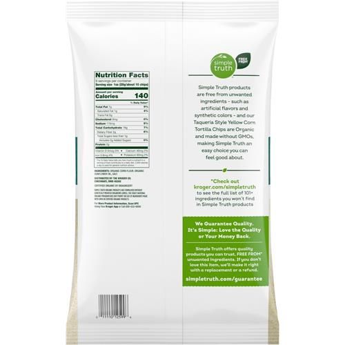 Simple Truth Organic Taqueria Style Yellow Corn Tortilla Chips 9 oz