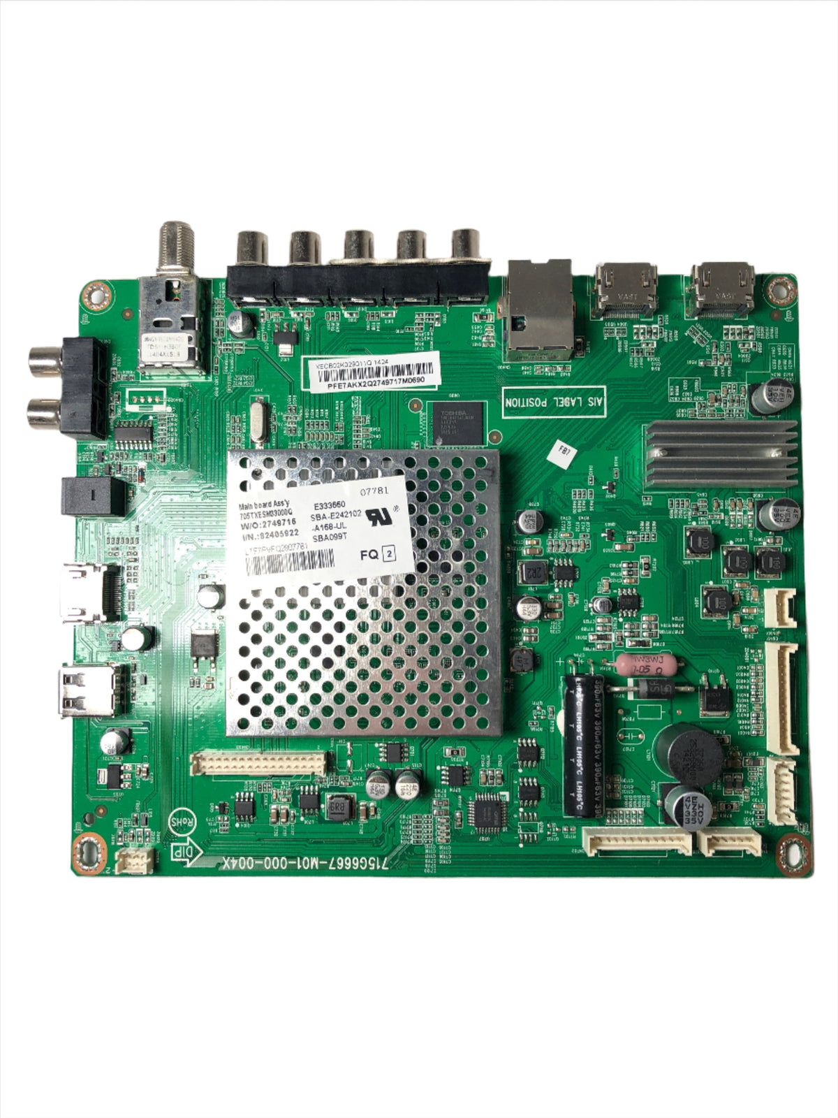 Vizio 756XECB02K029 Main Board for M322I-B1 (LTF7PVFQ Serial)