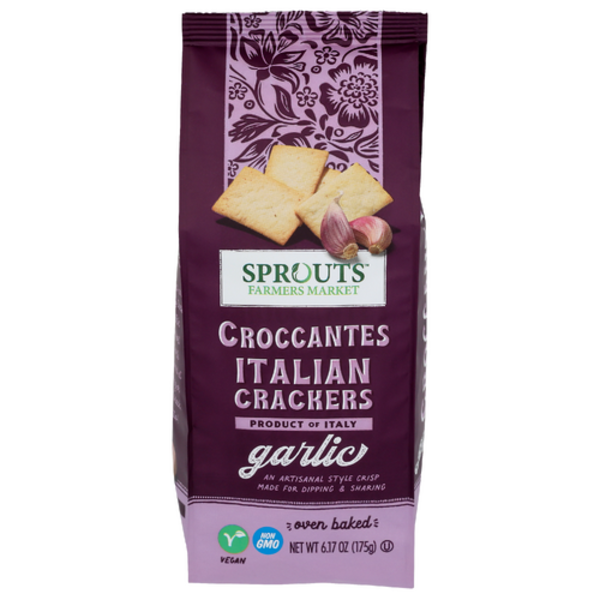 Sprouts Garlic Croccantes Italian Crackers
