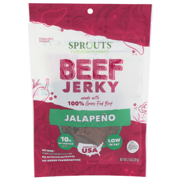 Sprouts Jalapeno Grass Fed Beef Jerky