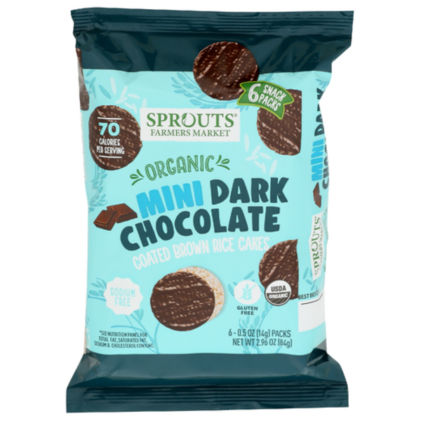 Sprouts Organic Dark Chocolate Rice Cakes Snack Pack