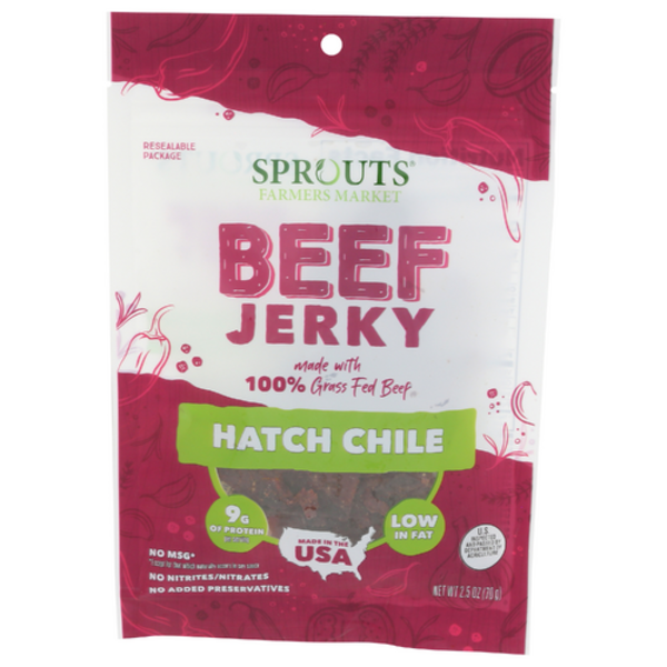 Sprouts Hatch Chile Grass Fed Beef Jerky