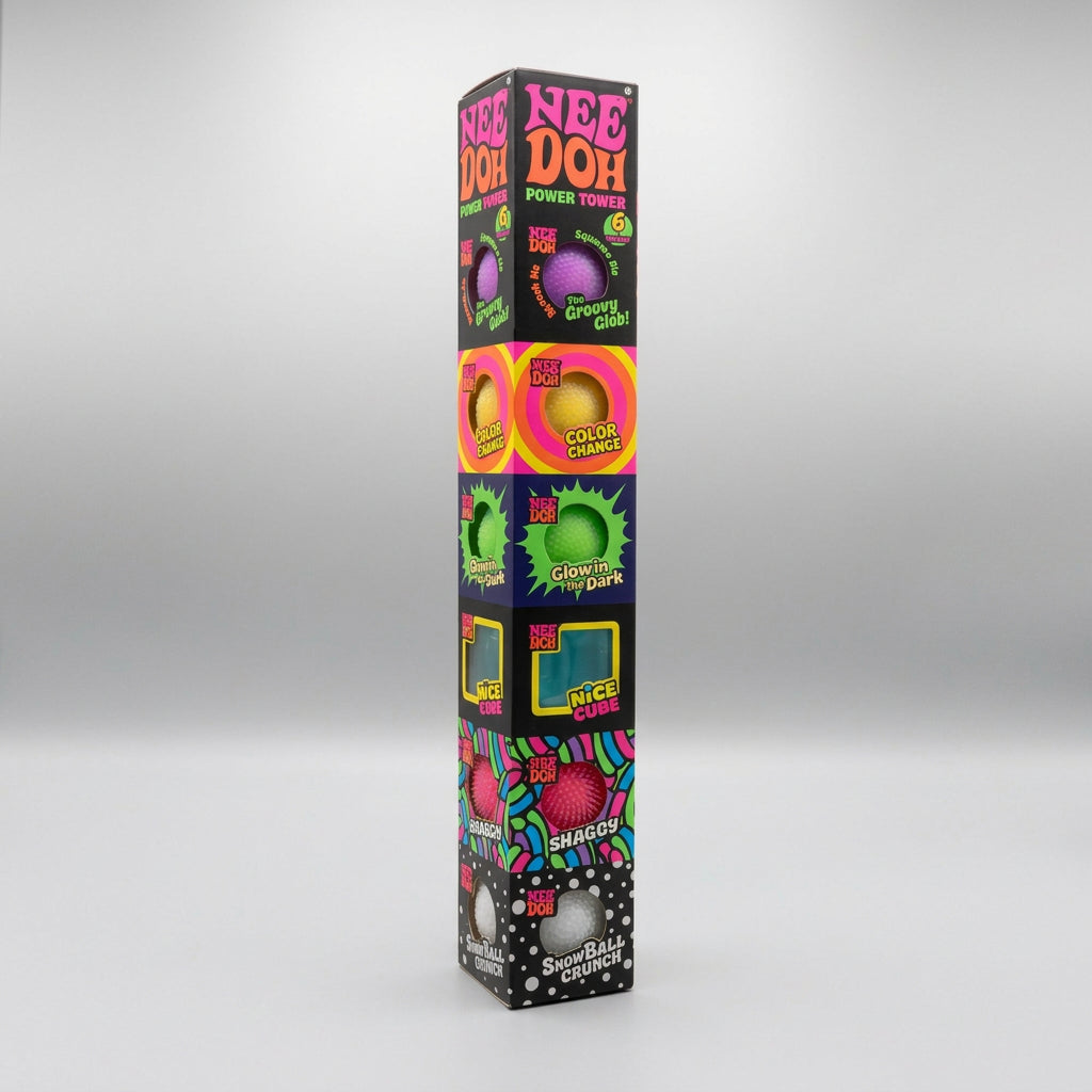 Schylling Nee-Doh Power Tower Squishy Fidget Toy 6 Pack