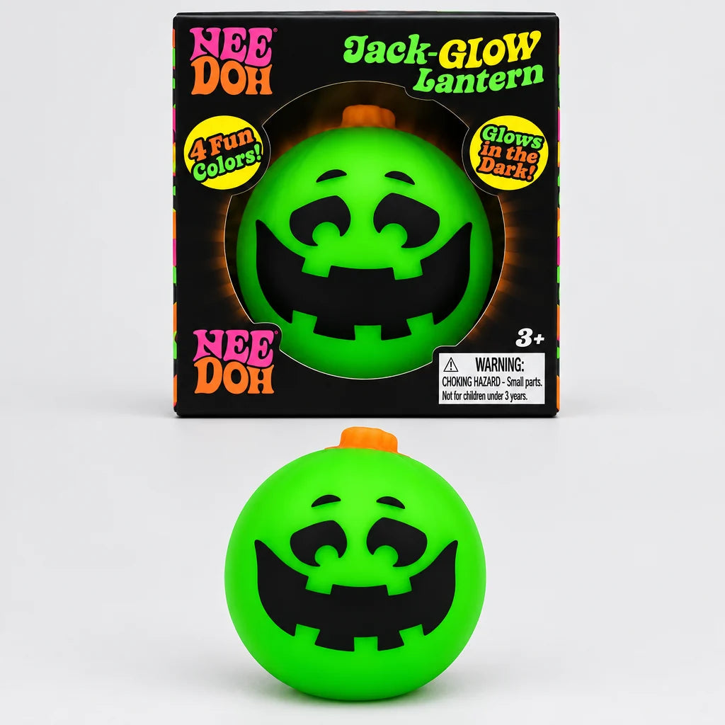 Schylling Nee-Doh 2026 GITD Glow-in-the-Dark Jack Glow Lantern (Green)