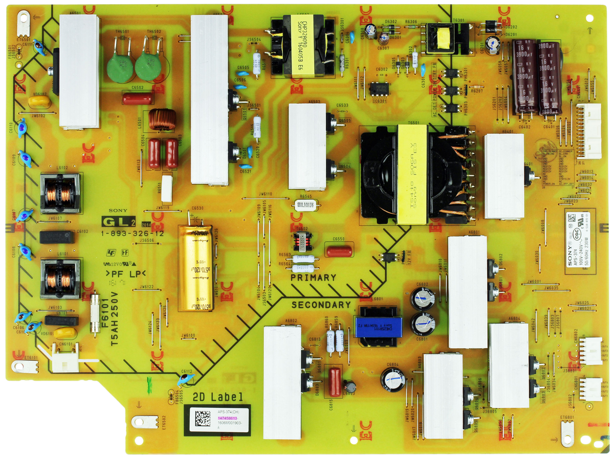 Sony 1-474-586-13 GL2 Power Supply Board