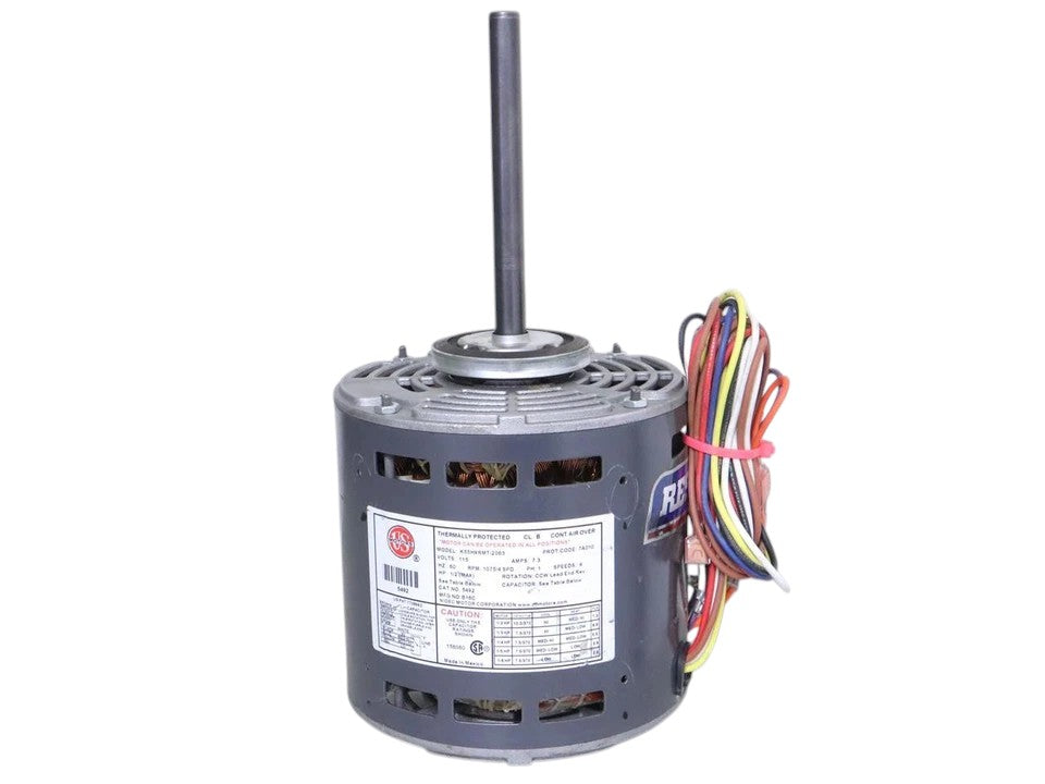 US Motors EMERSON K55HXRMT-2063 Blower Motor 1/2HP 115V 1075RPM 4SPD (Refurbed)